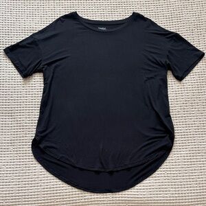 Time and Tru Black Women’s Tunic Tee with Short Sleeves